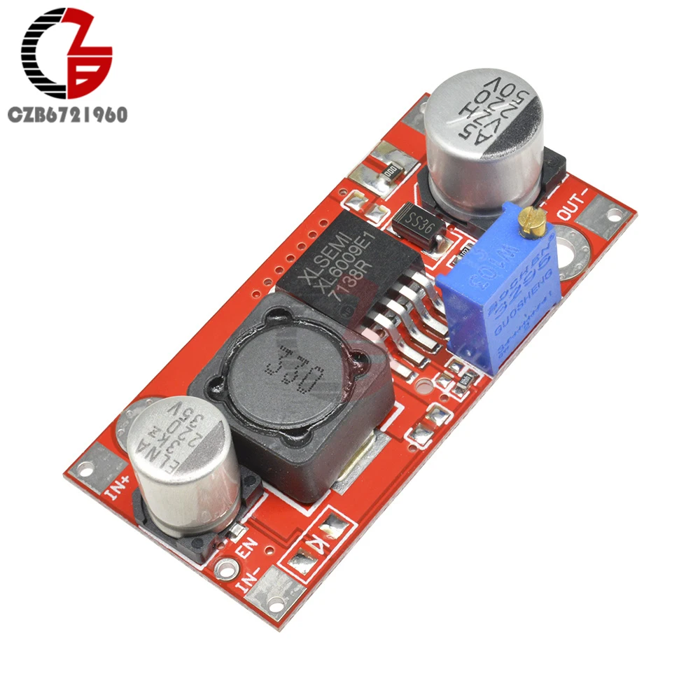 Повышающий преобразователь XL6009 Регулируемый повышающий 3 32 В до 5 35 Модуль