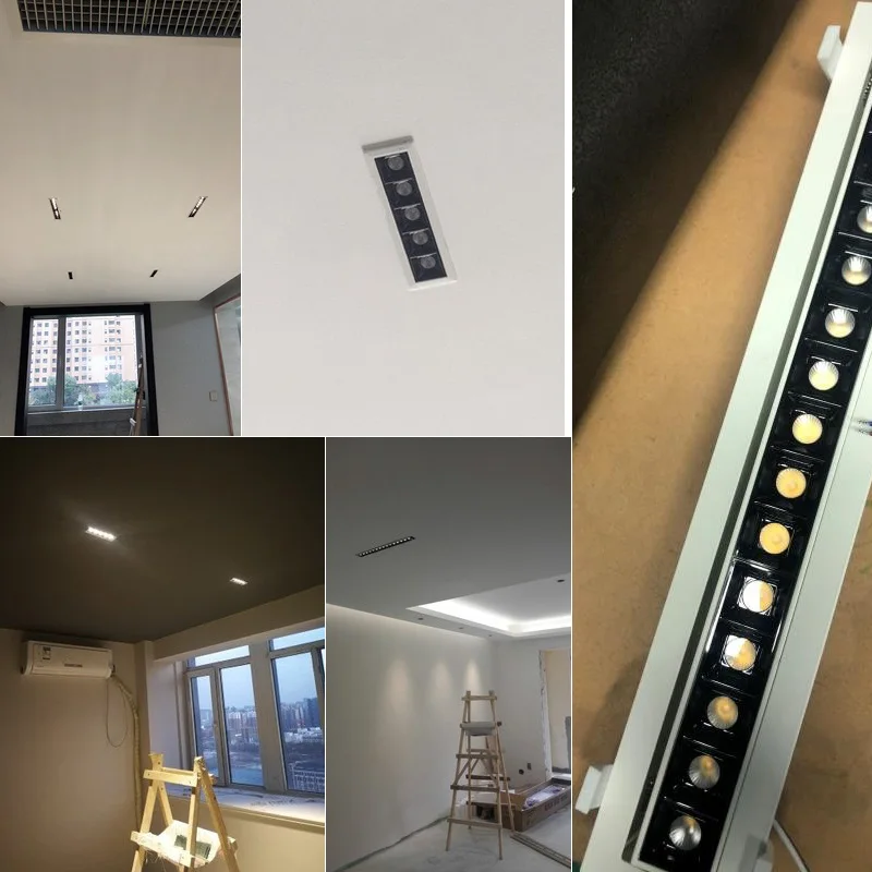 

Bendable led ceiling light fixture dining led recessed spot light bedroom overhead spot lamp black Square Downlight Living Room