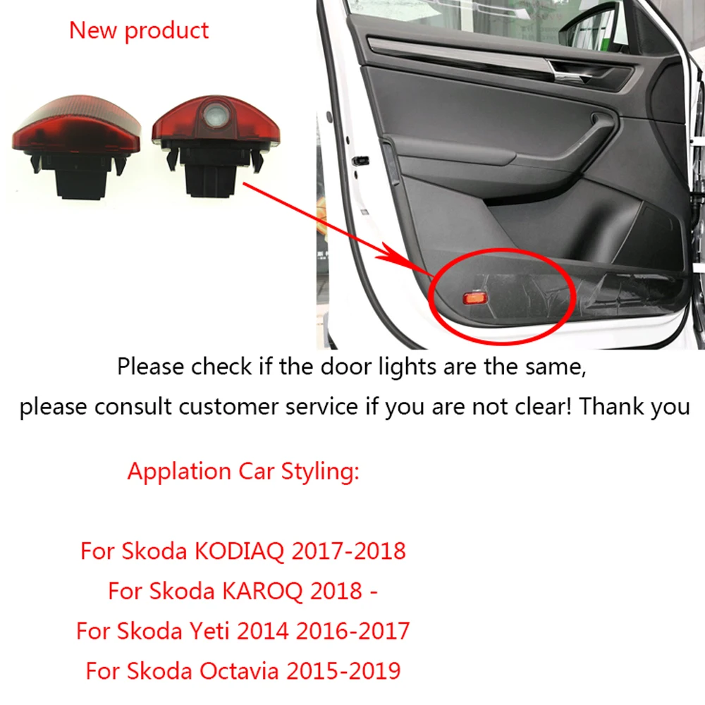 Двери автомобиля Добро пожаловать проектор светодиодный свет для Skoda Superb KODIAQ KAROQ
