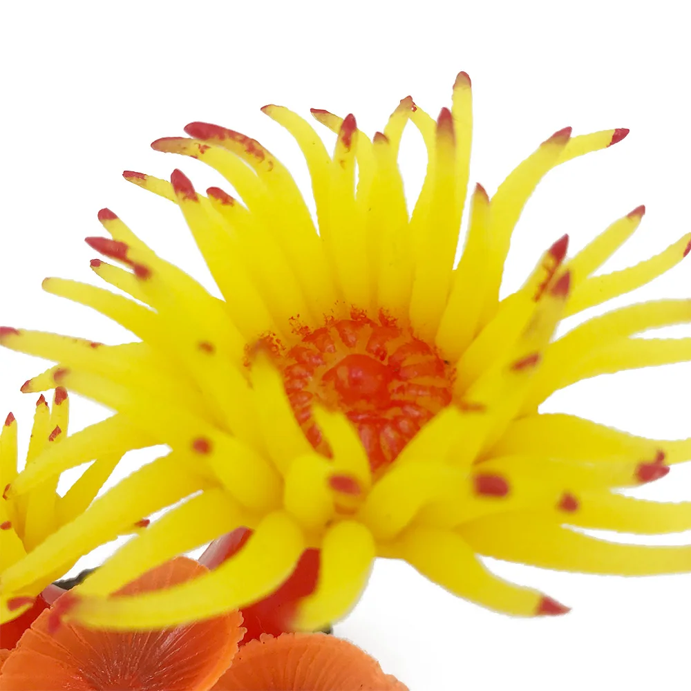 Силиконовый коралловый анемон украшение для аквариума Искусственный риф