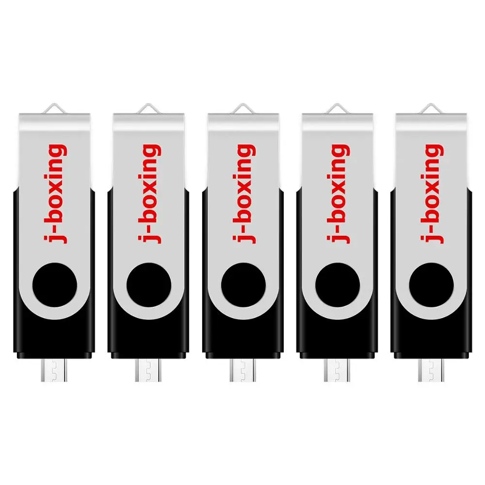 J боксерская 5 шт. двойной порт OTG USB флешка 8 ГБ 16 32 64 Micro флеш накопитель поворотный