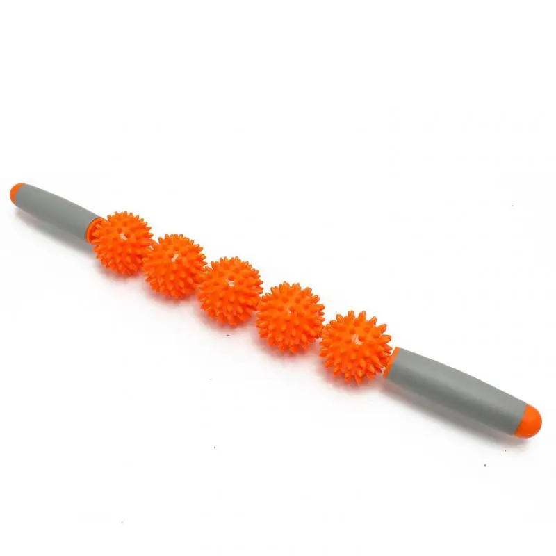 

Hedgehog ball massage stick, muscle massage stick, roller yoga stick, PVC fascia stick, three-ball five-ball spiky ball surface