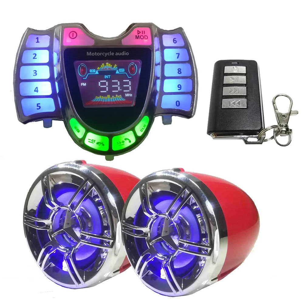 

2022 Waterproof Motorcycle Bluetooth Audio System Convenient Practical User-friendly Design Stereo Speakers Radio USB Charger