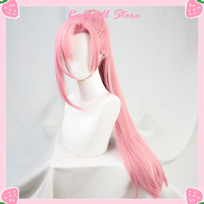 Парик для косплея из аниме цветущая вишня термостойкий розовый конский хвост с