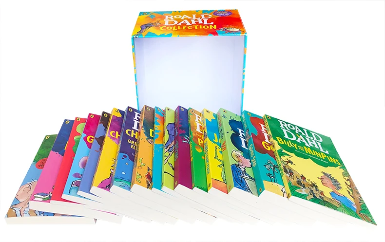 16 книг/набор коллекция Roald Dahl Детская литература английская картина новая