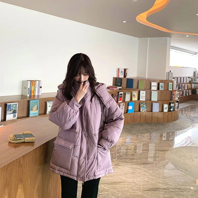 2021 Женское зимнее хлопковое пальто повседневное женское на молнии с длинным