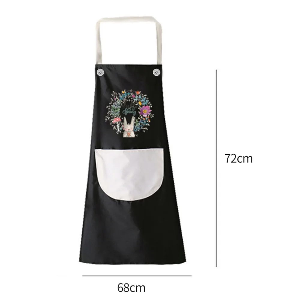 

Fashion Household Cute Kitchen Cooking Waterproof Oil Proof Apron Female Waterproof Oil Resistant Waist Wiping Hands Apron