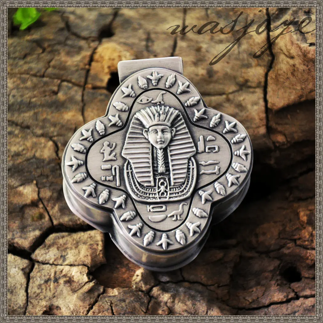 Маленький размер винтажный Египетский металлический чехол для ювелирных