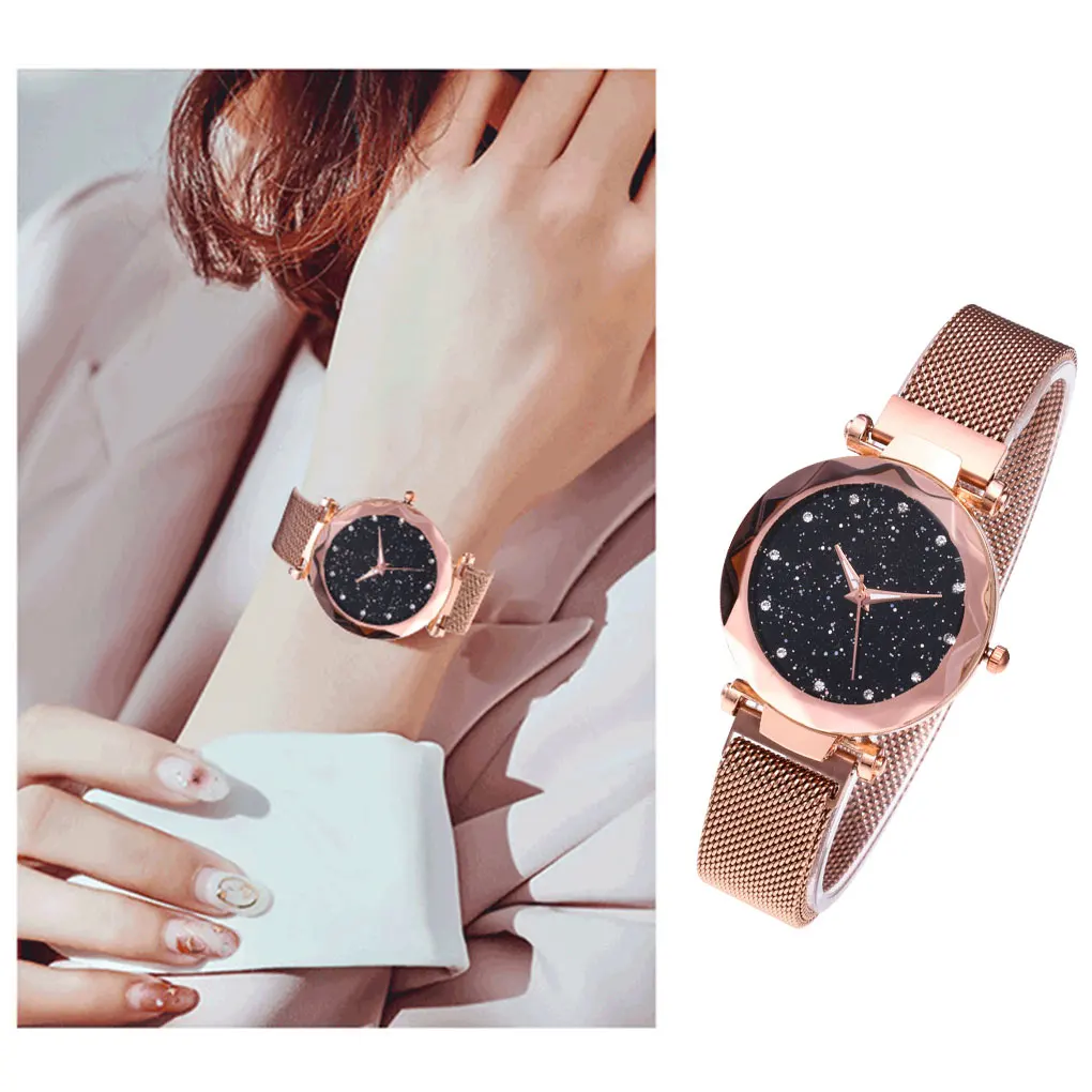 

Женские часы лучший бренд класса люкс 2020 модные бриллиантовые дамские наручные часы из нержавеющей стали серебристого цвета с сетчатым рем...