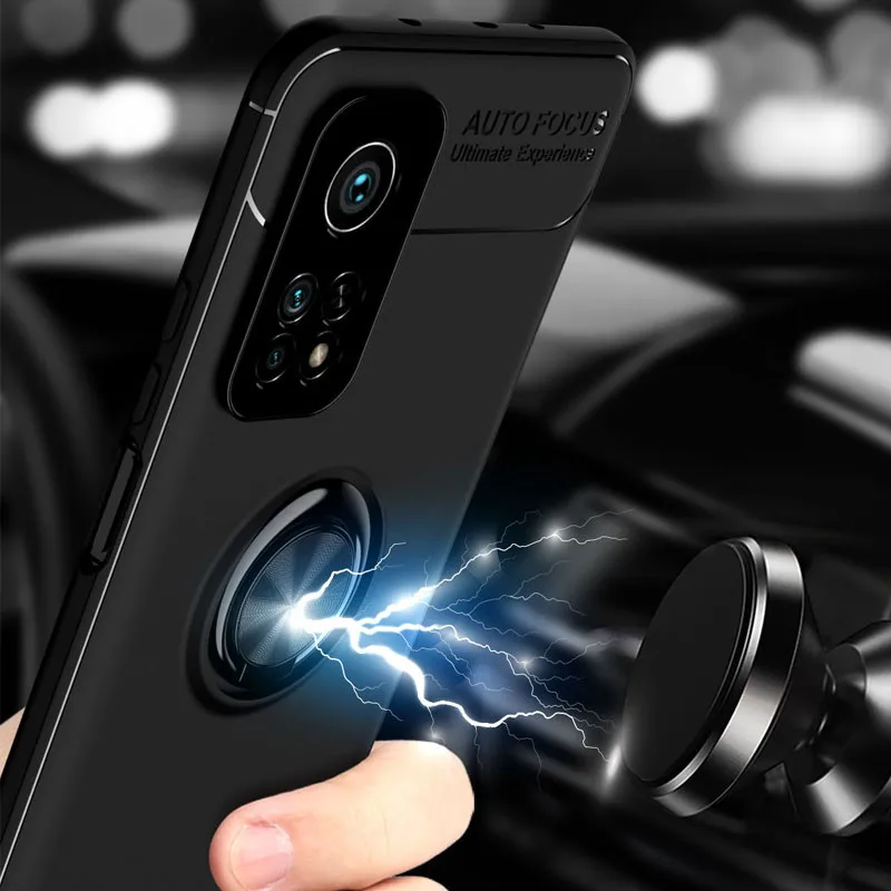 

2 in 1 Magnetic Finger Ring Stand Full Camera Protector Case For Xiaomi mi 10t mi 10 t mi10t Pro lite mi 10t Pro lite Cover