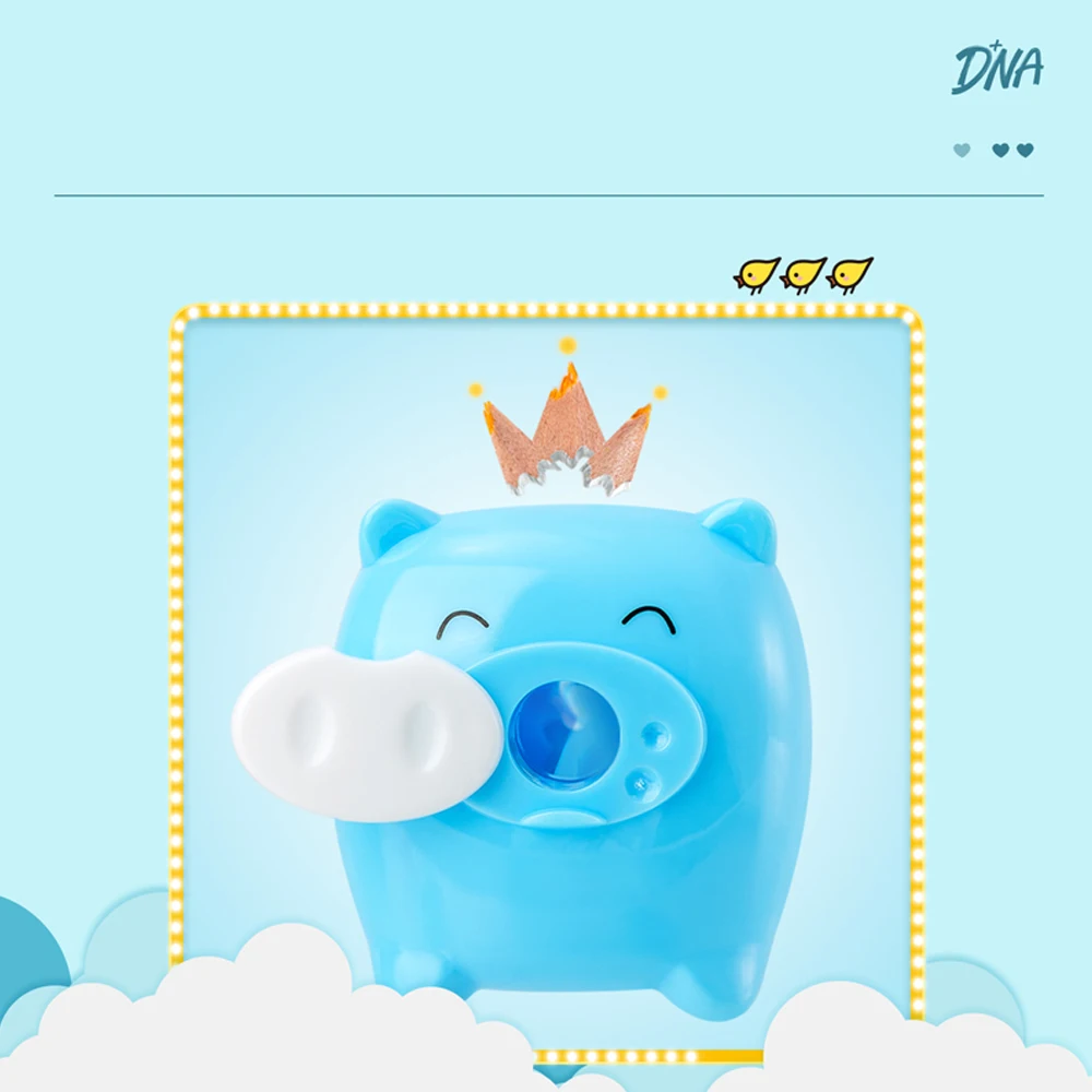 

Deli 12PCS/Set Pencil Sharpener Mini Cartoon Pig Pencil Sharpener Pencil Machine 1 Single Hole Pen Planer Cute Kids Stationary