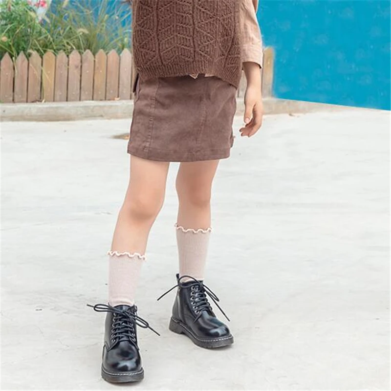 

New Children Genuine Leather Boys Girls Casual Spring/Autumn Ankle Boots Baby Toddler Shoes Kids Student Motorcycle Boots 03