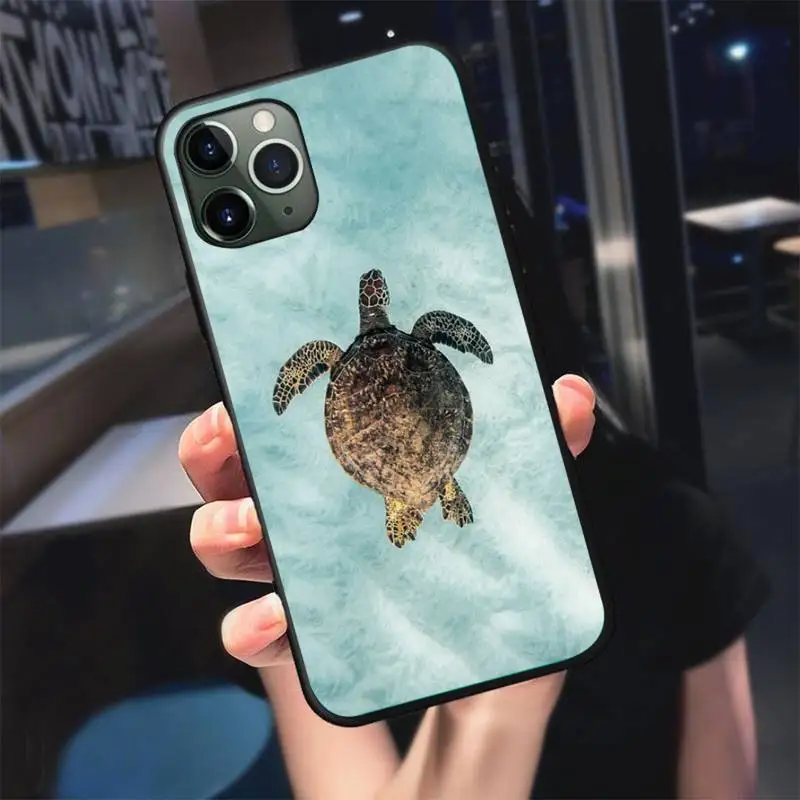 

Cute Sea turtle Phone Case For Black-Iphone 5 5s se 6 6s 7 8 11 12 X Xs Xr Pro Plus Max Mini Cover
