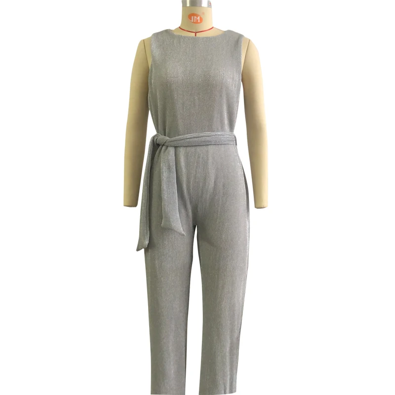 Элегантные сексуальные женские комбинезоны без рукавов с блестками Блестящие