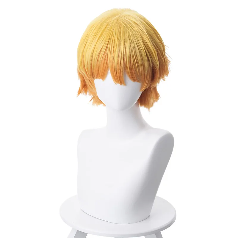 

Anime Demon Slayer Kimetsu no Yaiba Tokitou Muichirou Ponytails Wig party Cosplay Agatsuma Zenitsu Wig Kamado Tanjirou Wig