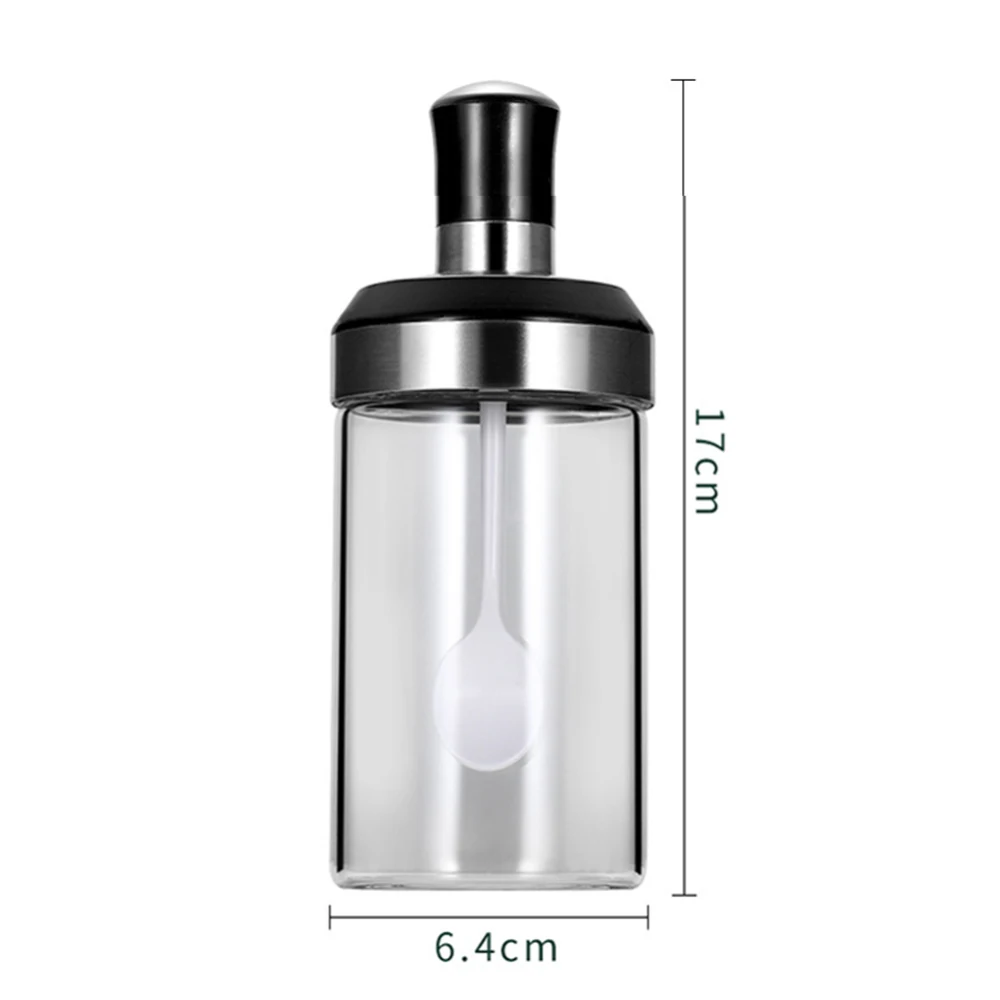 Стеклянная бутылка для приправ контейнер соли сахарница банка сахара с