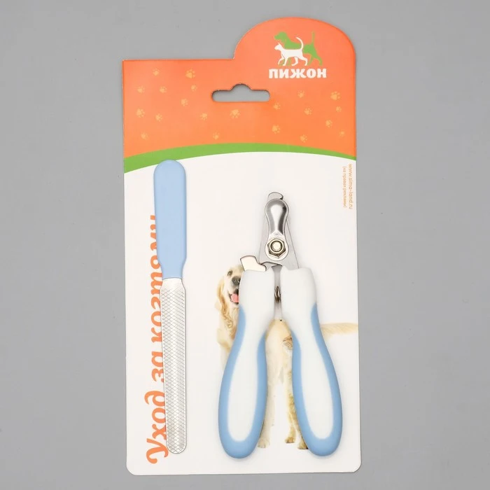 Set for claws Harmony: side clipper hole 8 mm and nail file mix 3281353 goods animals dogs Pet Products Dog Supplies Nailclippers sima land For