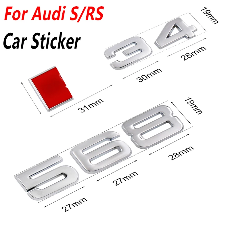 

1pcs Car Steering Wheel Sticker Auto Logo Stickers For Audis Sline TT Rlines S S1 S2 S3 S4 S5 S6 S8 R RS RS3 RS4 RS5 RS6 RS8