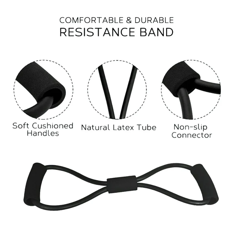 Yoga Resistance Bands 8 Word Chest Developer Expander Rubber Latex Elastic Stretch Training Fitness Exercise Equipment | Спорт и