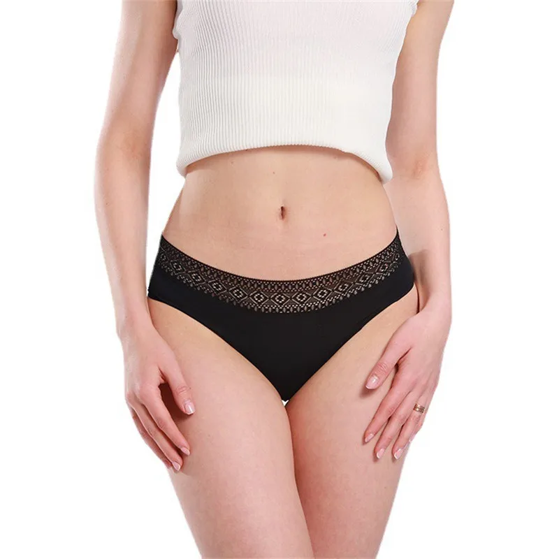 

4 Layers Period Panties New Leakproof Menstrual Panties Physiological Antibacterial Briefs Sexy Lace Underwear Women Underpants