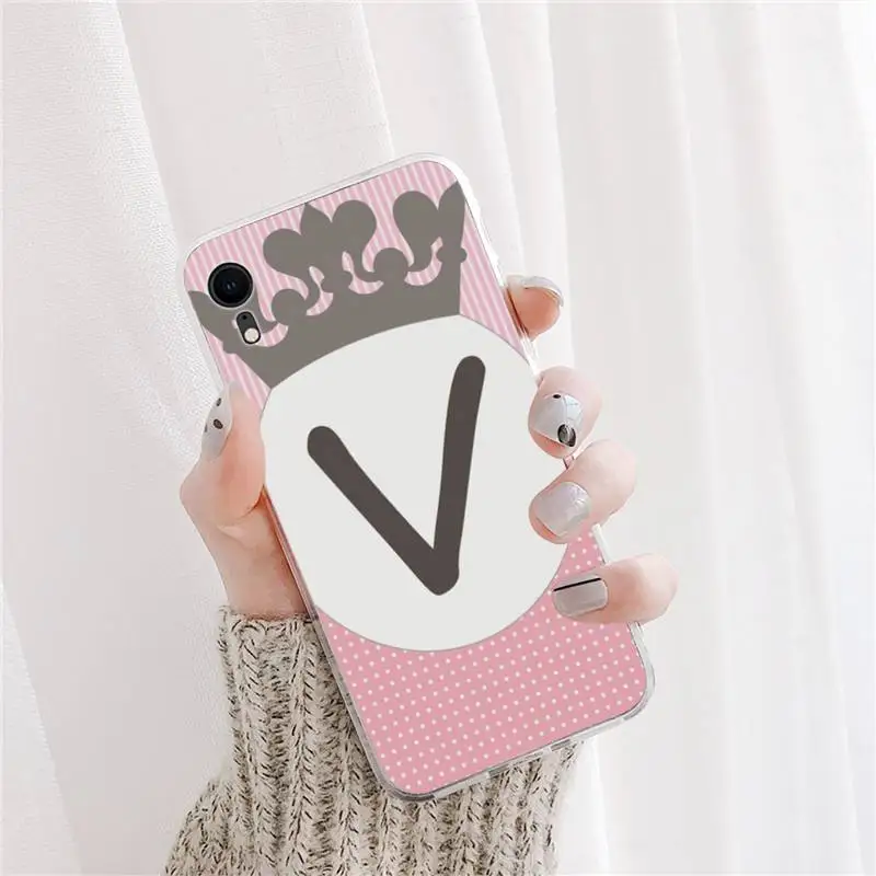 

Yinuoda Gold Crown Letter Pattern DIY Printing Phone Case For iPhone X XS MAX 11 11 pro max 6 6s 7 7plus 8 8Plus 5 5S XR SE 2020