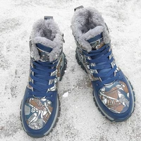 children casual shoes boy non slip paw winter warm fur snow boots tactical leather sneakers kids outdoor fashion footwear boots