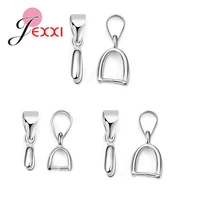 20pcslot 925 sterling silver bail clasps connectors bale pinch clasps bail pendant necklace clasp jewelry making supplies