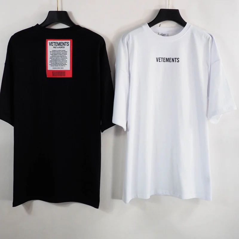 

21SS classic small logo vetements t shirts oversized 100% cotton vetements t shirt hippie clothes vetements top tees men women