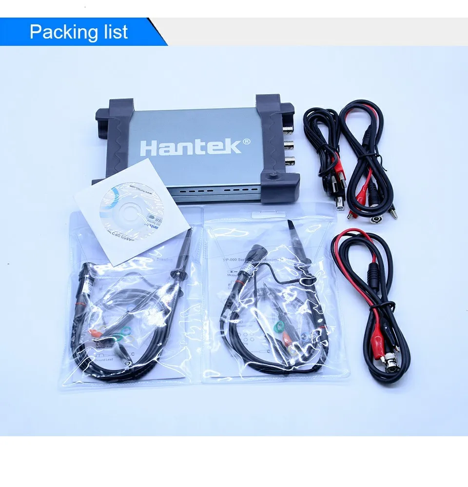 Hantek 6254BC PC USB осциллограф 4 канала 250 МГц 1GSa/s функция записи и воспроизведения сигнала Портативный Osciloscopio
