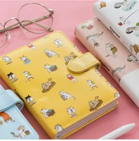 2021 2022 cute cat notebook weekly planner agenda leather travel diary note book notitieboek notepad journal supplies stationery