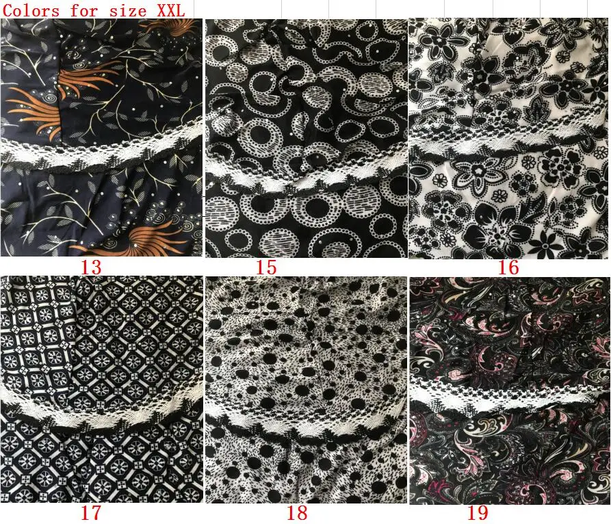 colors for XXL Хиджаб размера плюс+ абайя мусульманское летнее платье с длинным рукавом Ropa Musulman Mujer jilbabe исламское платье Цветочная Турецкая Абая для женщин - Цвет: colors for XXL