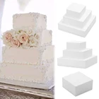 Белая пена 468дюйм, квадратный манекен для торта, моделирование, сахарное ремесло, кухня, вечеринка, сделай сам, модель для практики, форма для торта из пенопласта