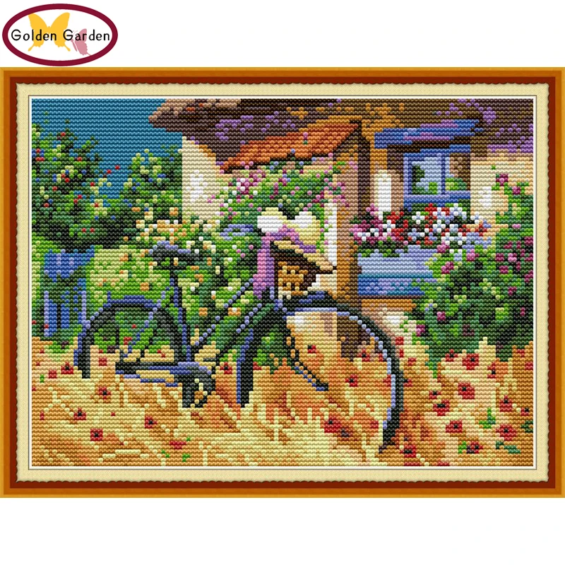 GG велосипеда радость воскресенье Набор для вышивания крестиком 11CT14CT с вышивкой в