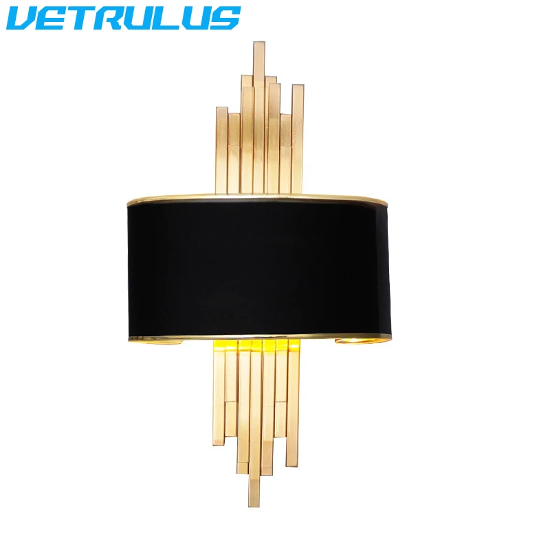 

Morden Metal Pipe Led Wall Light Gold/Black Body Nordic Living Room Bedroom Wall Lights Corridor Wall Sconce Loft Home Decor Lum