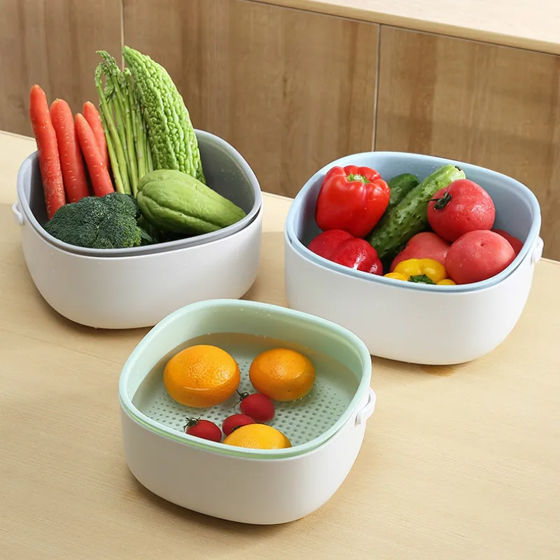 

Пластиковая корзина для мытья фруктов, чаша для овощей, кухонная корзина для мытья фруктов, маленькая корзина для фруктов, кухонные инструм...