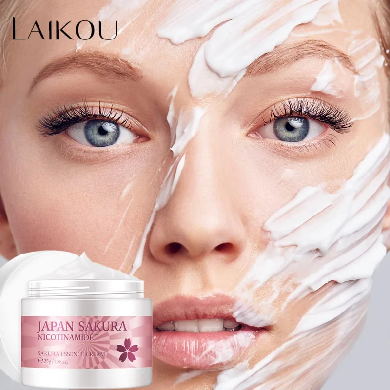 

LAIKOU Sakura Nicotinamide Whitening Cream Nourish Moisturize Anti-Wrinkle Anti-Aging Enhance Skin Elasticity Facial Skin Care