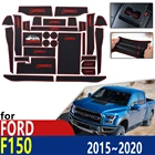 Противоскользящий резиновый коврик для чашки, дверной коврик с желобом для Ford F150 F-150 Raptor серии F 2015  2020, аксессуары, коврик для телефона 2016 2017