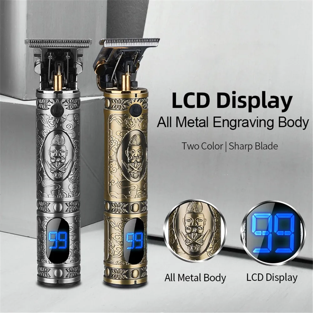 Машинка для стрижки волос T9 10 Вт с ЖК дисплеем|Триммеры волос| |