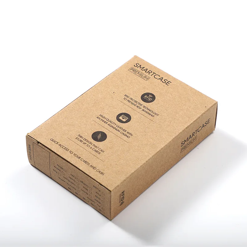 Винтажный бумажник Rfid блокирующая защита для мужчин id кредитница кожаный чехол