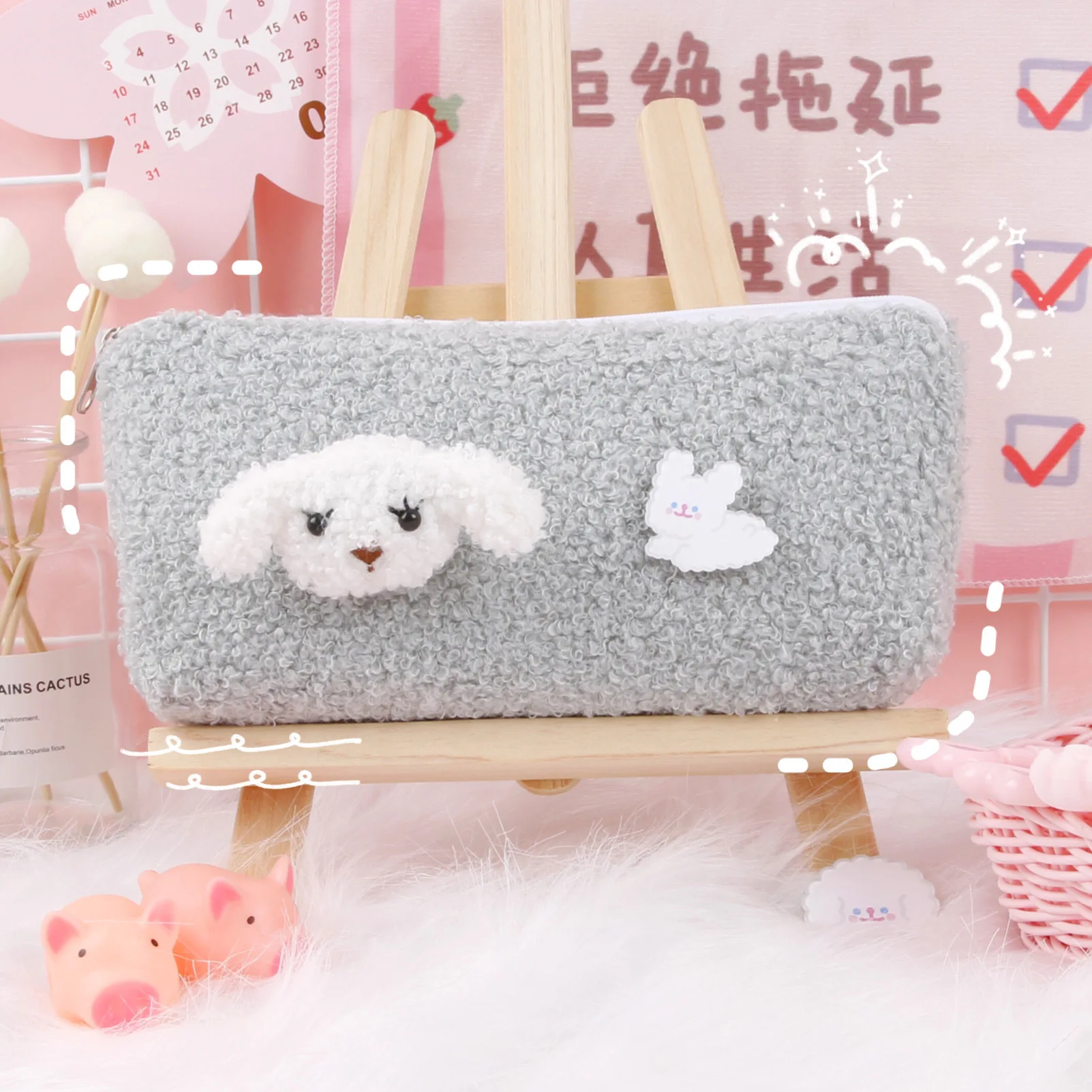 

Cute Plush Pencil Bag Case for Girl Loli Cartoon Korean Stationery Bag School Pencils Bag Kawaii Pencil Pouch School Supplies