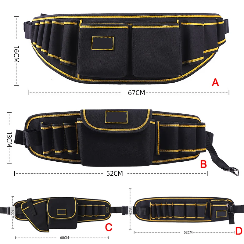 

Multifunctional Oxford Cloth Repair Tool Storage Waist Bag Adjustable Length Multiple pockets WWO66