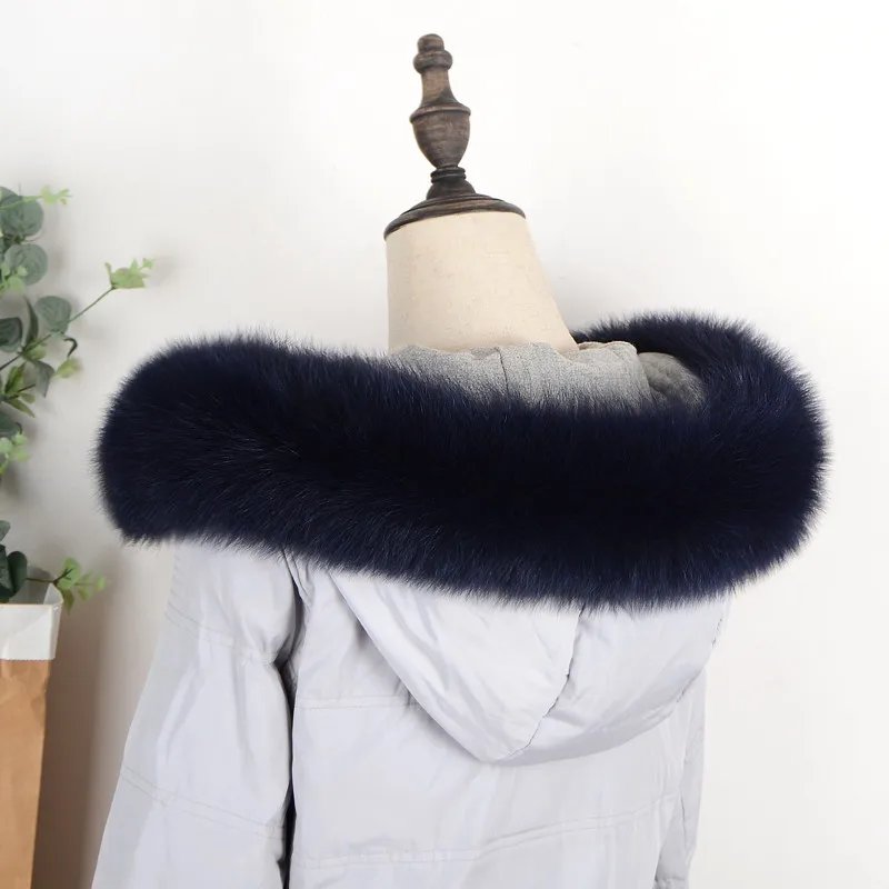 Женский зимний шарф из 100% натурального Лисьего меха меховая парка с капюшоном
