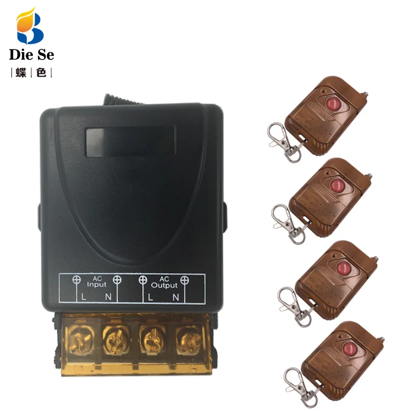 Мощный беспроводной пульт дистанционного управления 2000 Вт, 433 МГц, 75 В ~ 220 В перем. Тока или радиочастотный приемник для фабрики, фермы, офиса, вентиляционного насоса, светодиодный