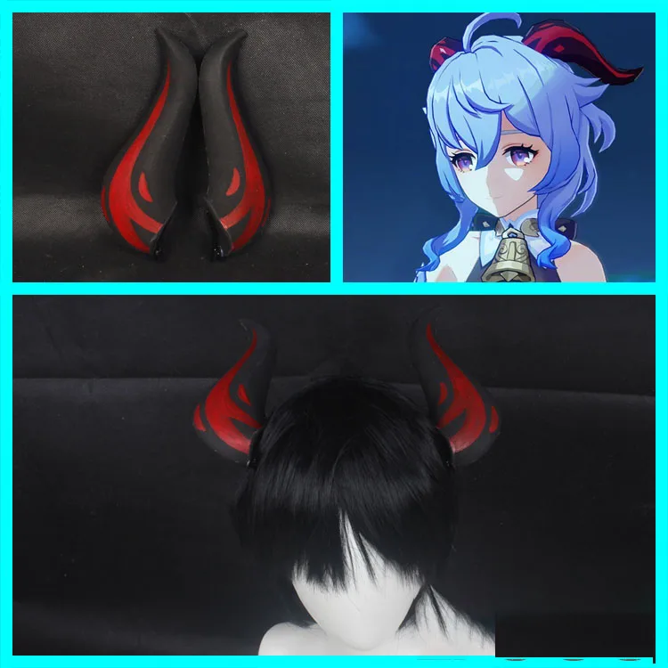 

Anime Genshin Impact Liyue Harbor Ganyu Hair Clip Take Photo Props Cosplay Costume Men Women Girls Student Barrettes Accessories