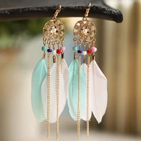 2020 boho style fashion pendant earrings golden color round hollow luxury zircon decoration pendant earring 2020 womens jewelry