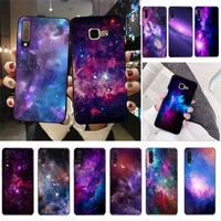 purple space universe starry sky phone case silicone phone cover for samsung galaxy a51 30s 21s a10 70 40 fundas coque bumper