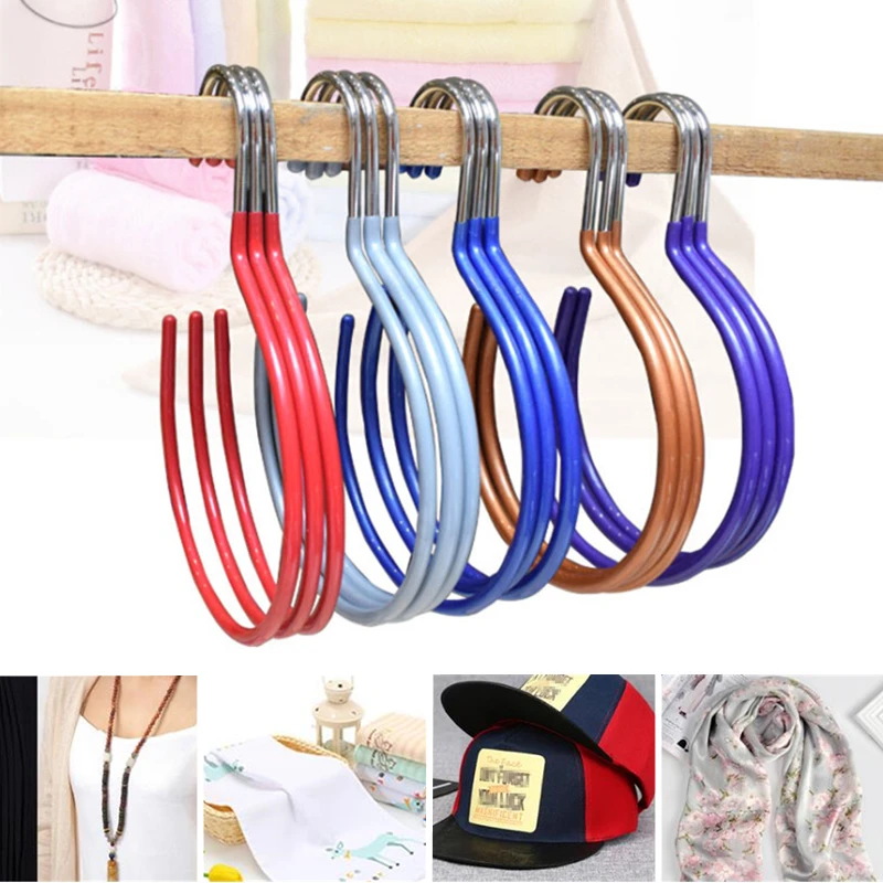 

1PC Hook Holder Tie Rack Colorful Space Saver Drying Rack Organizer Shoe Rack Closet Organizer Wardrobe Belt Hanger