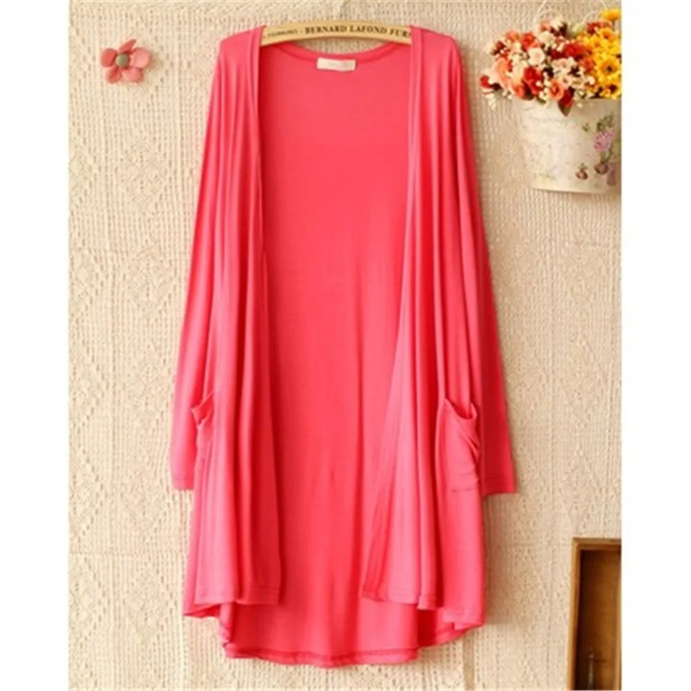 Недорогой универсальный женский кардиган на весну-осень 2021 длинная верхняя