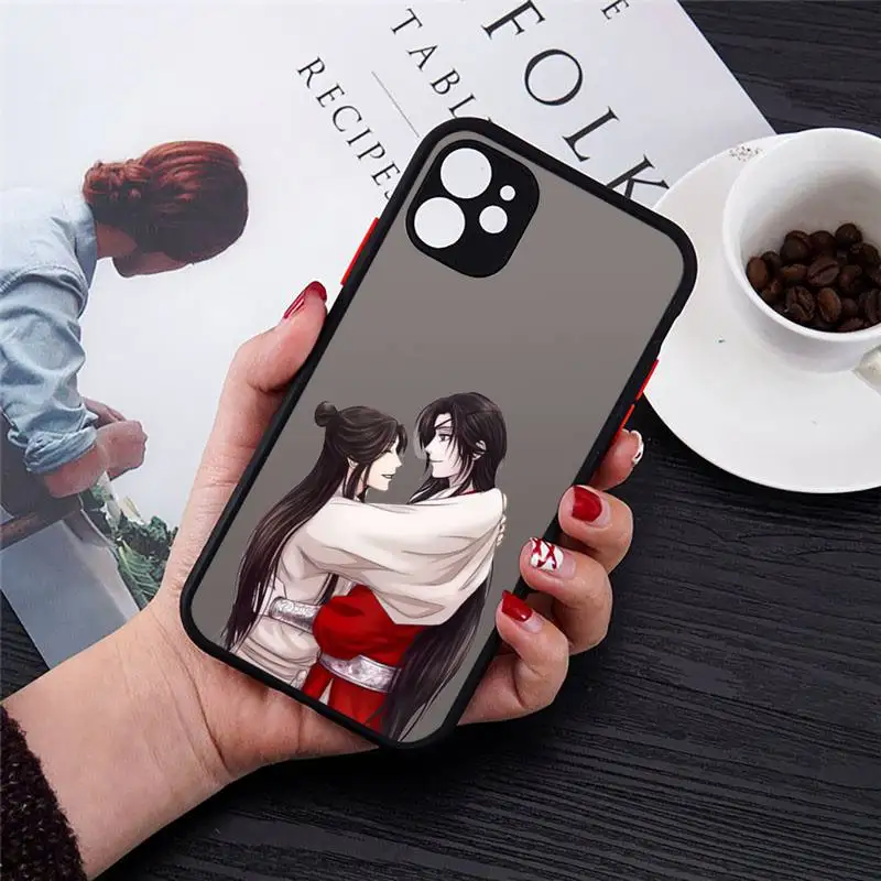 

Anime Tian Guan Ci Fu Chinese style Phone Case matte transparent For iphone 7 8 11 12 plus mini x xs xr pro max cover