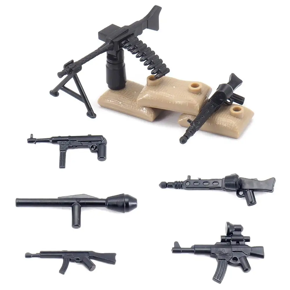 Военный солдат танки сборка MG34 пулеметы строительные блоки оружие 2 мировая